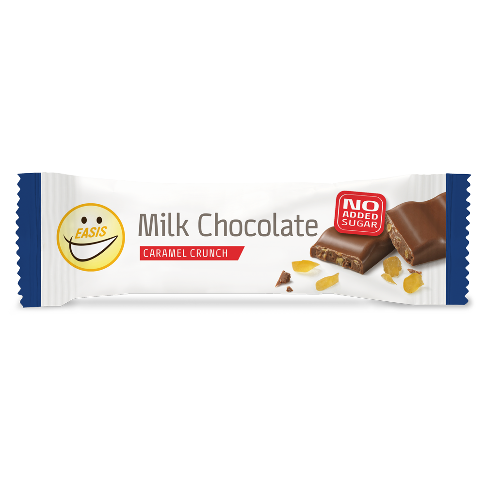 Milk chocolate, caramel crunch bar