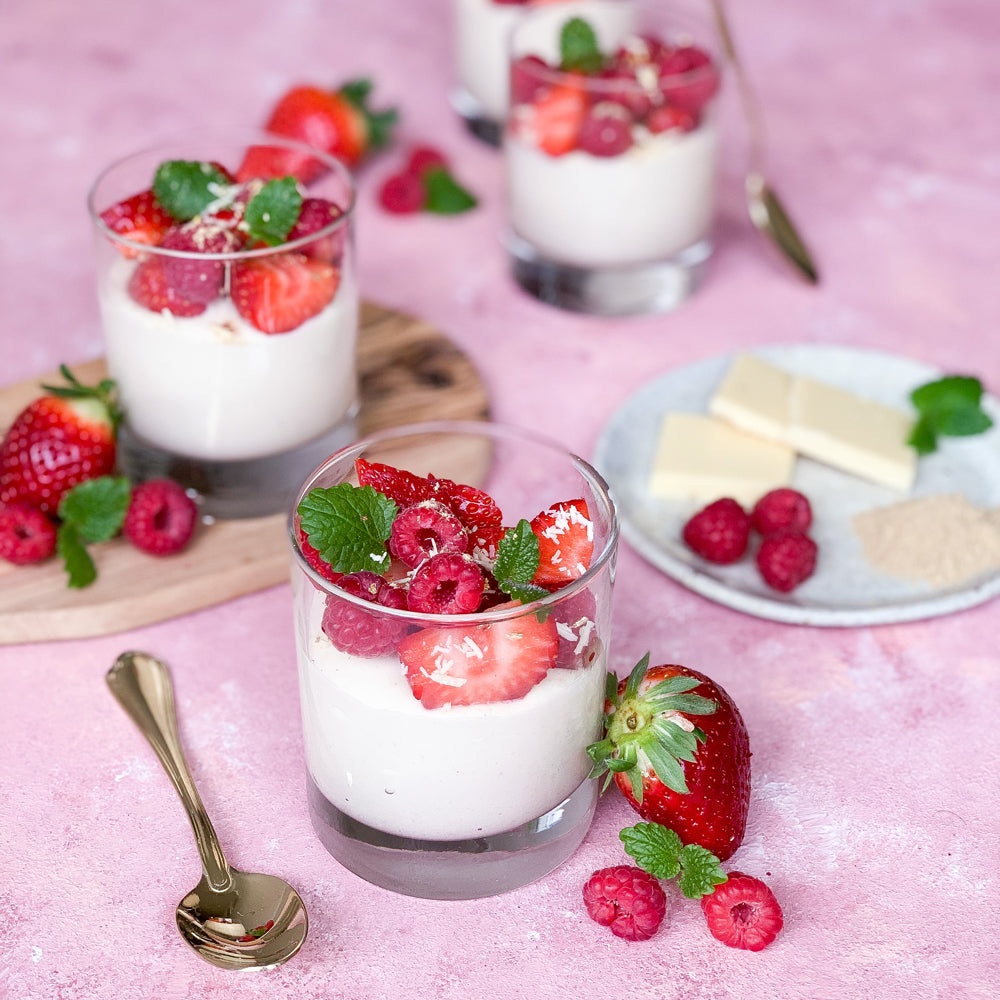 Hvit sjokolademousse med lakris