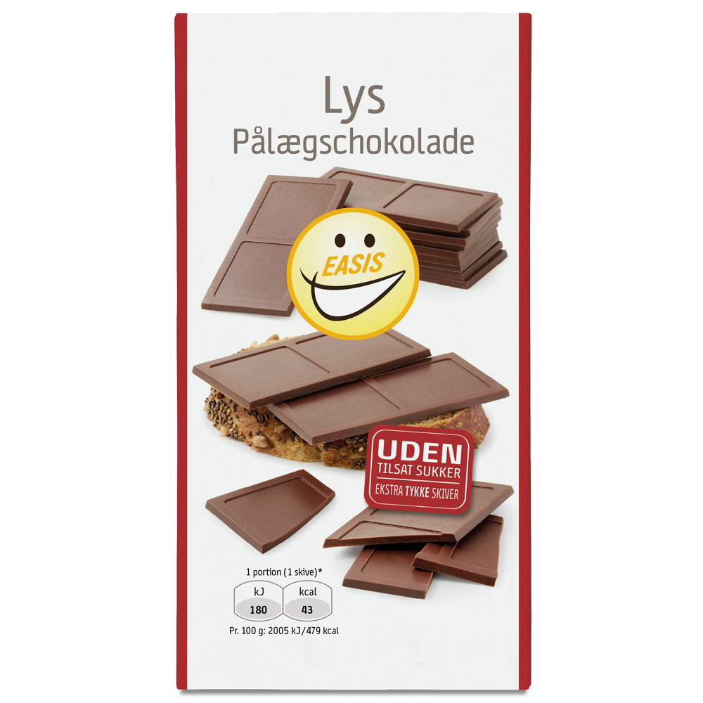 EASIS Lys påleggssjokolade, 144 g