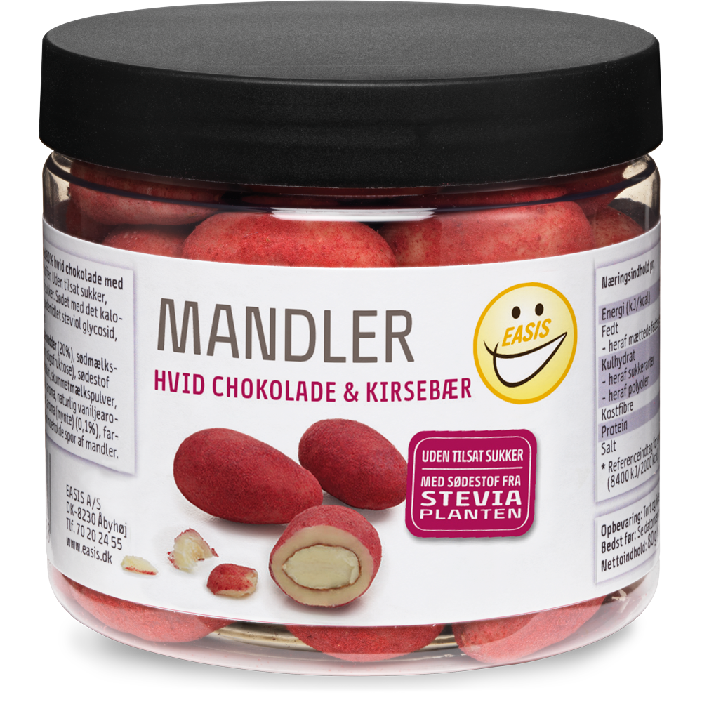EASIS Mandel med Hvit Sjokolade og Kirsebær