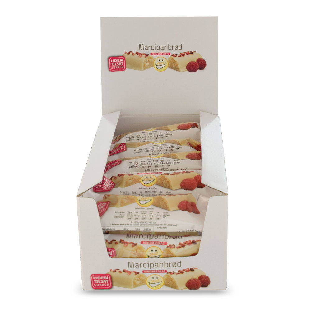 EASIS Marsipanbrød med bringebærsmak, Kasse med 25 stk.