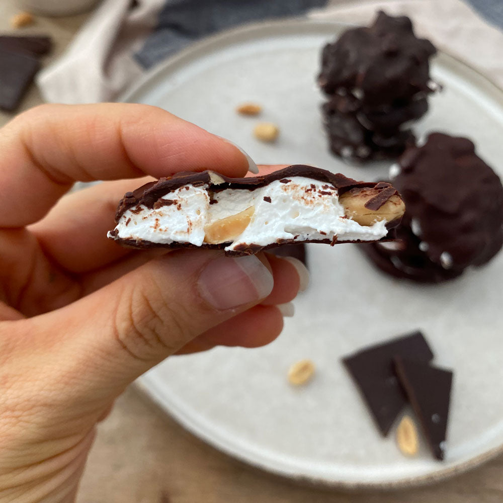 Skumterter med peanøtter