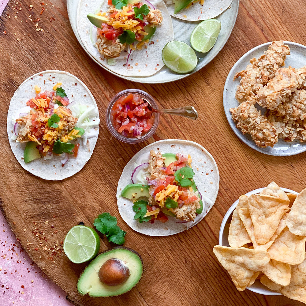 Taco med crunchy torsk og grønt