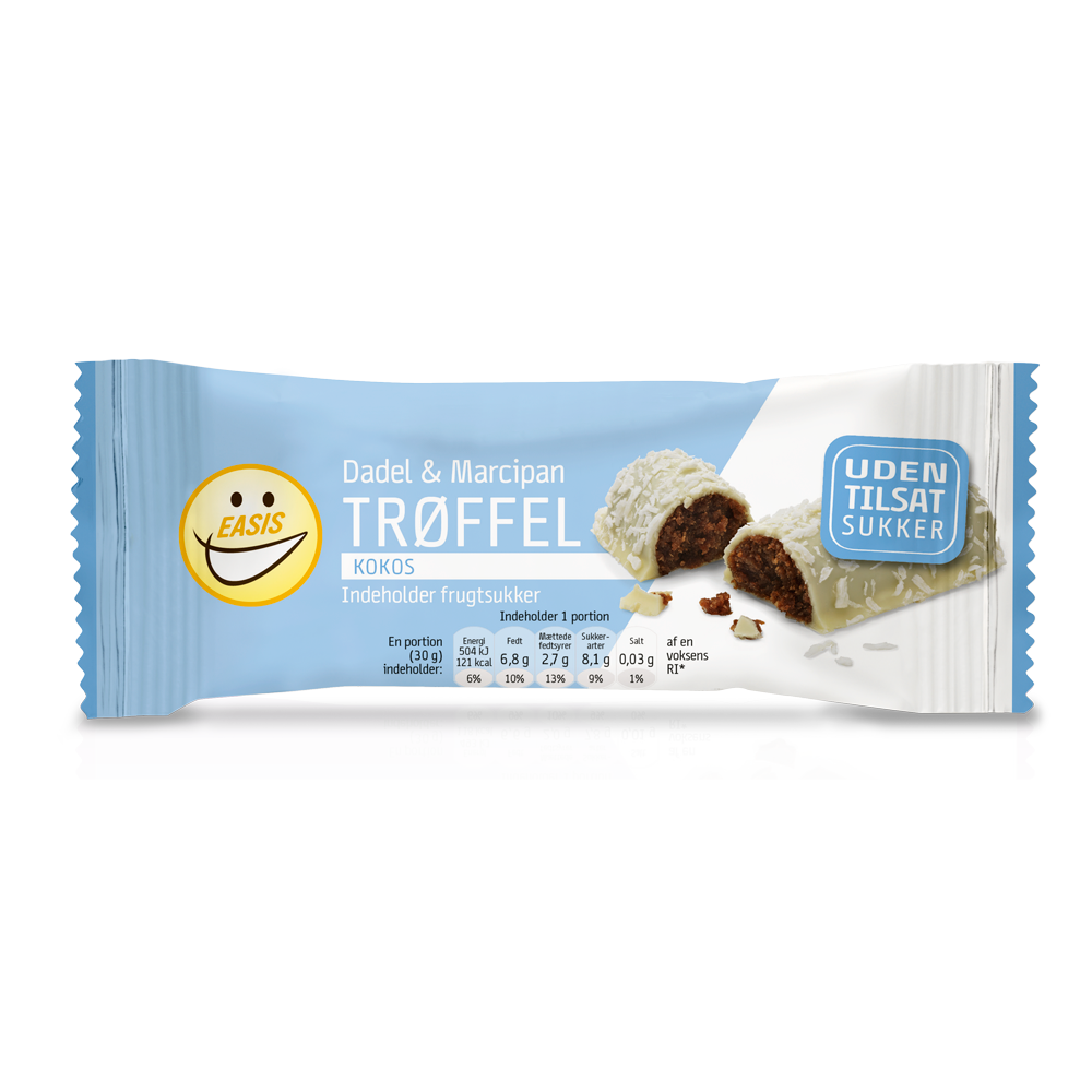 EASIS Trøffel White Kokos, Kasse med 25 stk.
