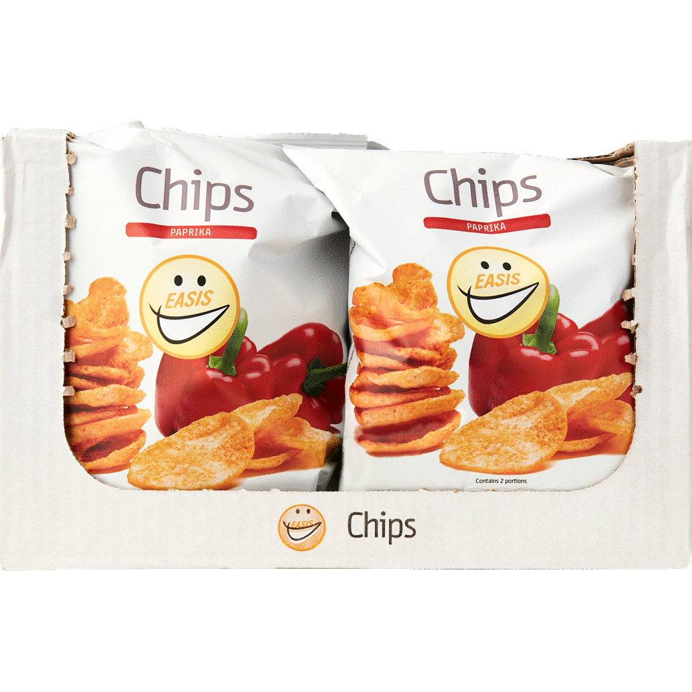 EASIS Chips Paprika, Kasse med 14 stk.