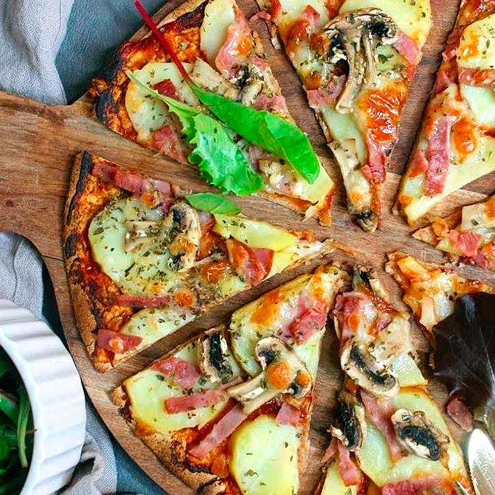 Potetpizza med bacon