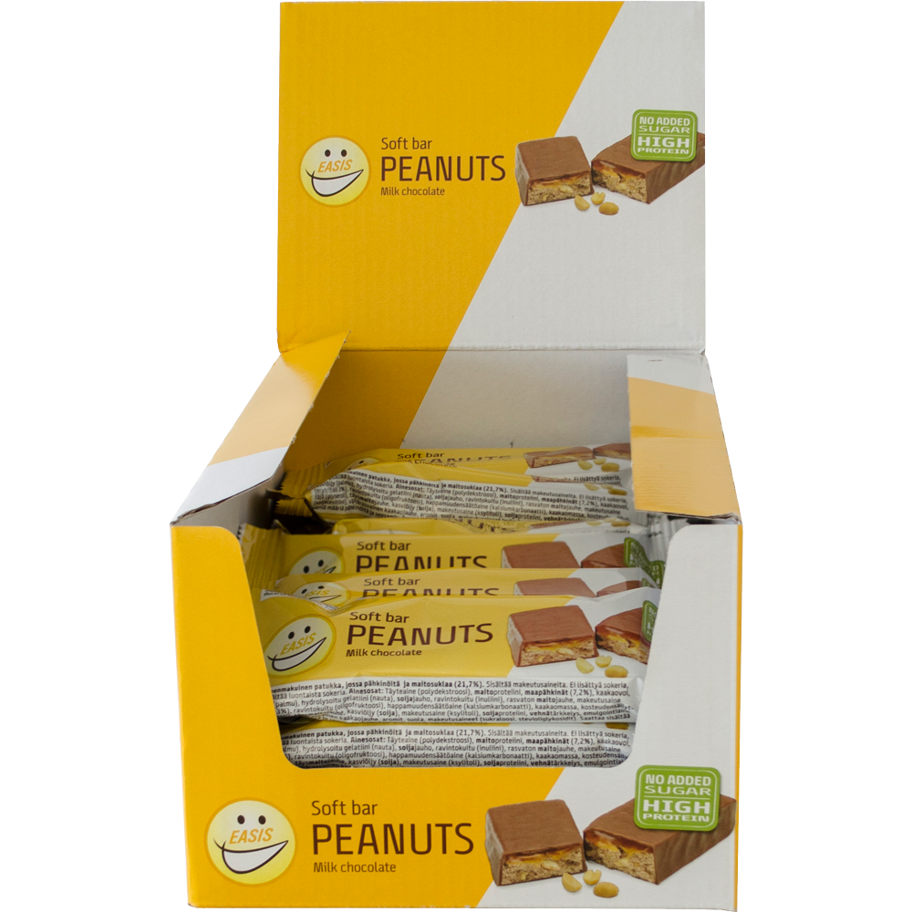 EASIS Soft Bar Peanuts, Kasse med 24 stk.