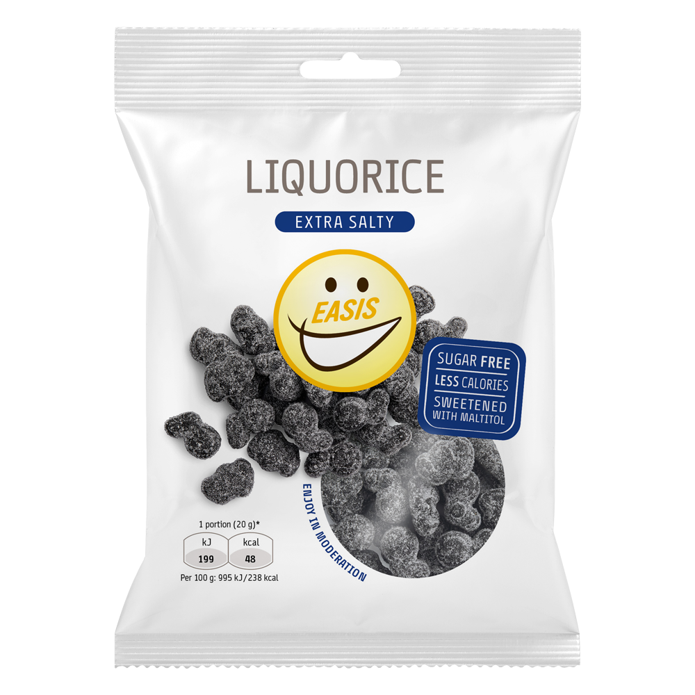 Liquorice Extra Salty 70g  - sukkerfri saltlakris