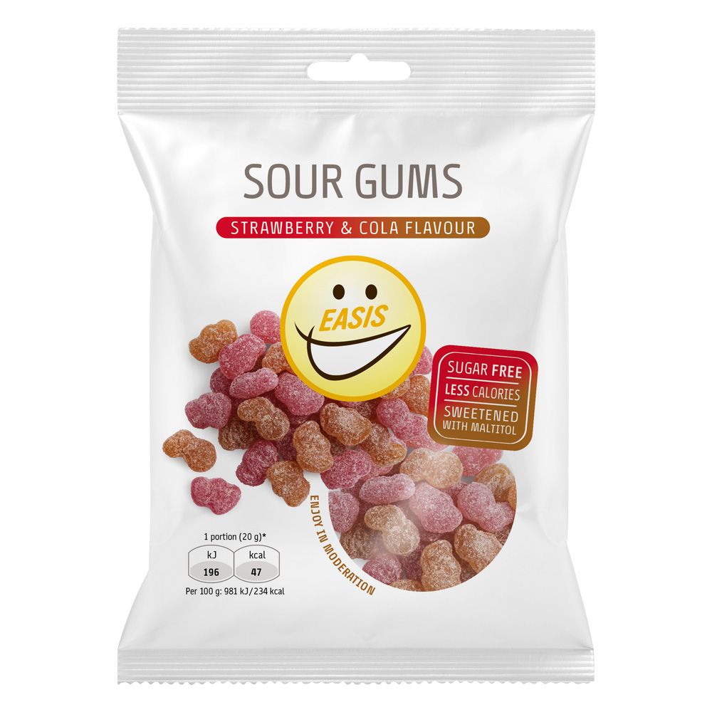 EASIS Sour Gums 70g - sukkerfri sure vingummi